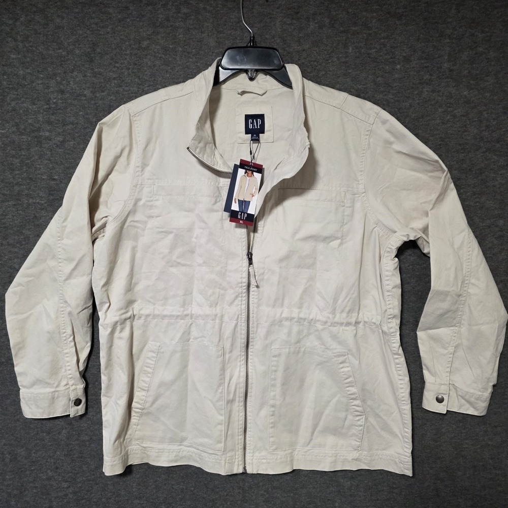 NWT Gap Field Jacket Women's 2XL Birch Beige Utility Military Safari Barn NEW